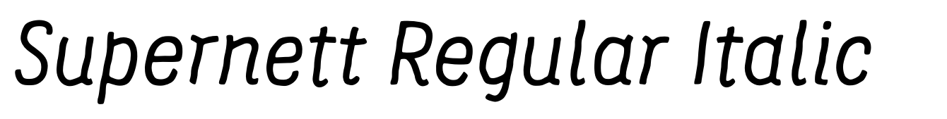 Supernett Regular Italic